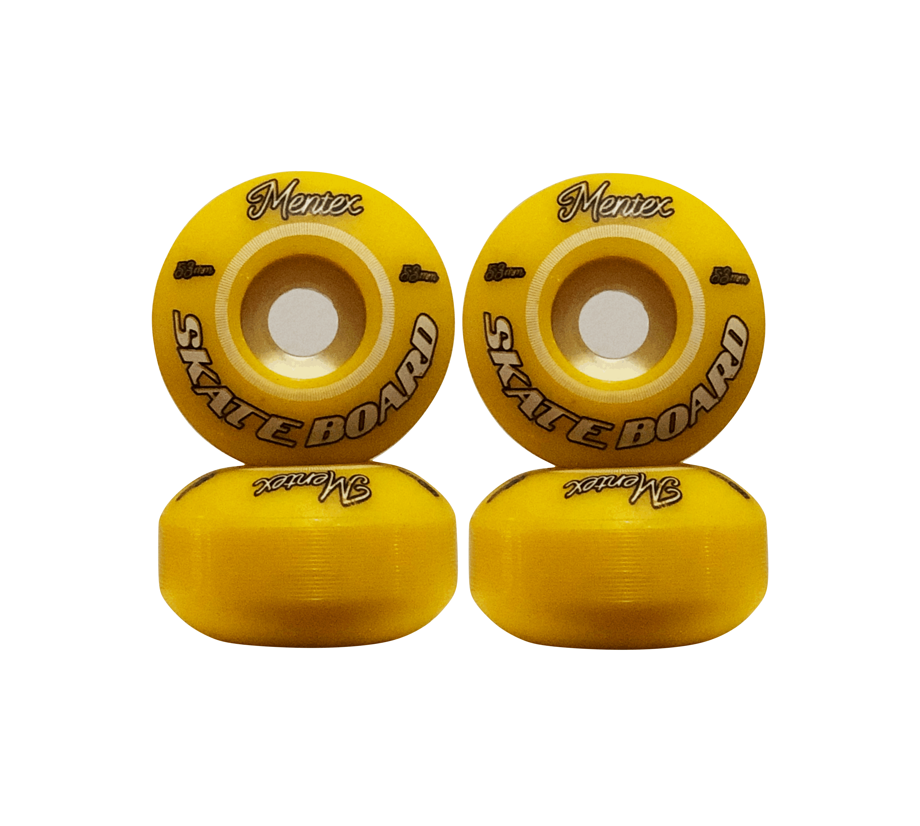 Roda para Skate Mentex 53mm Laranja ( jogo 4 rodas ) - Virtual Skate Shop