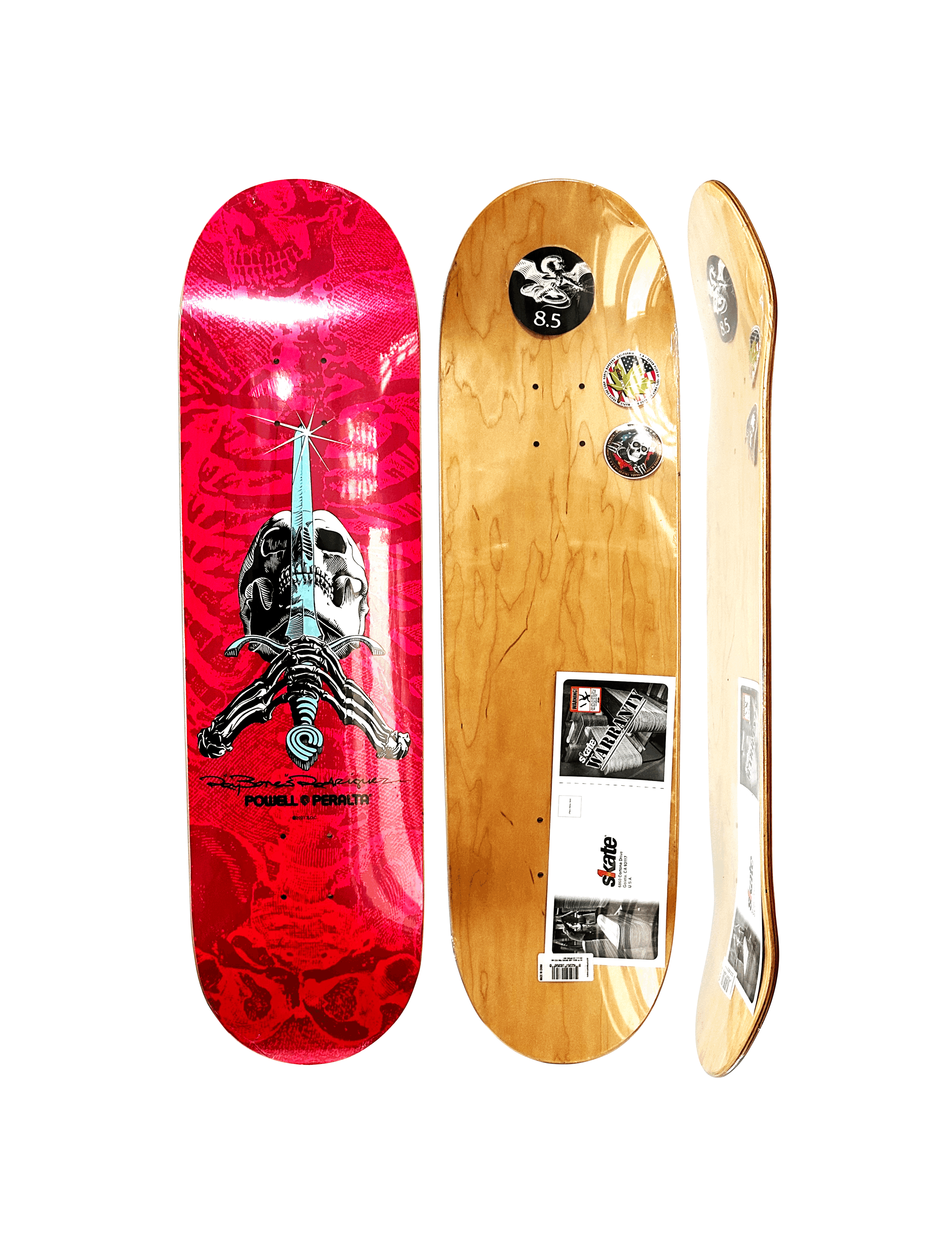 Shape Powell Peralta Skull And Sword Red and Pink 8.50