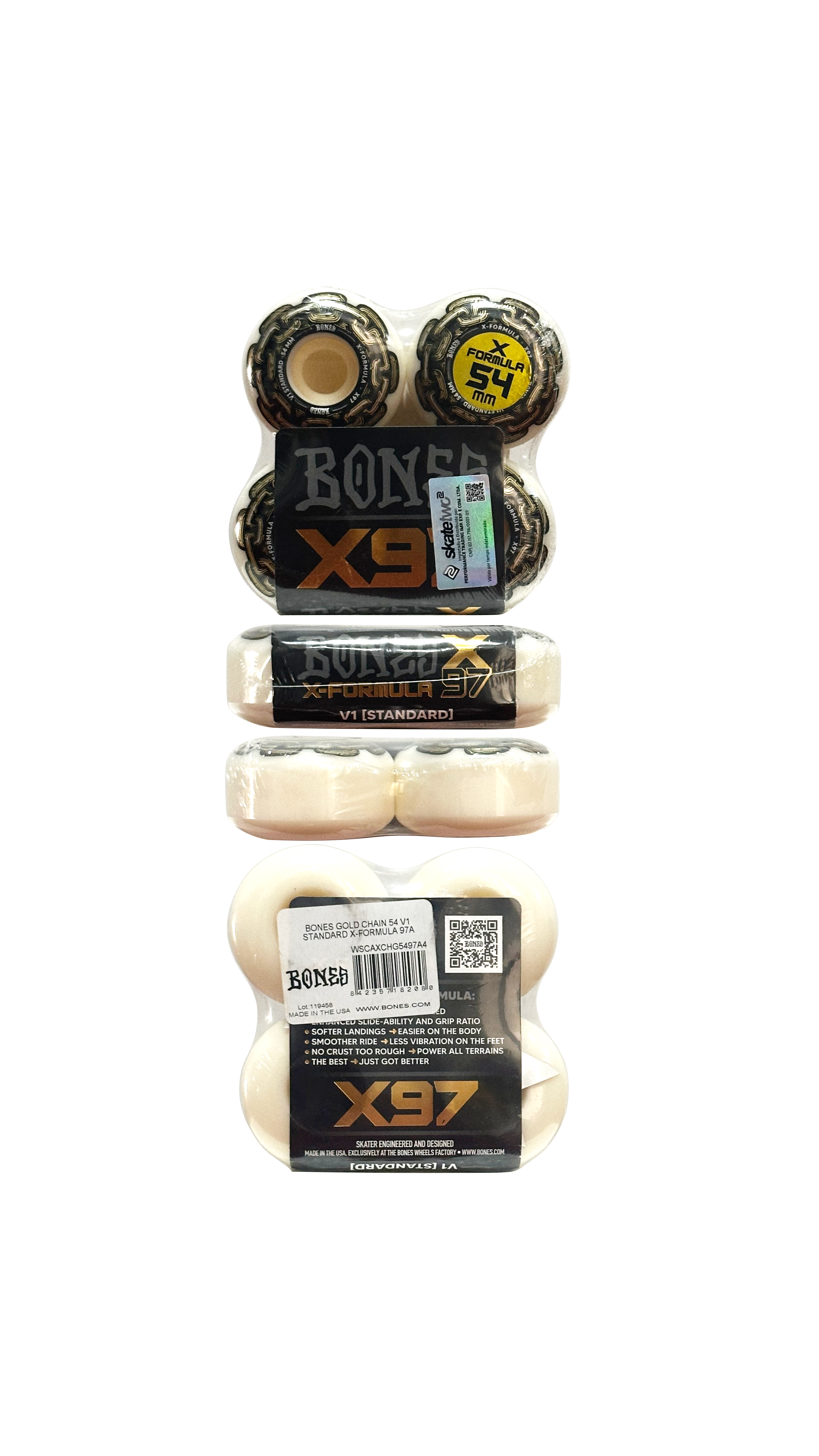 Roda Bones Gold Chain X-Formula 97A 54mm V1 Standard