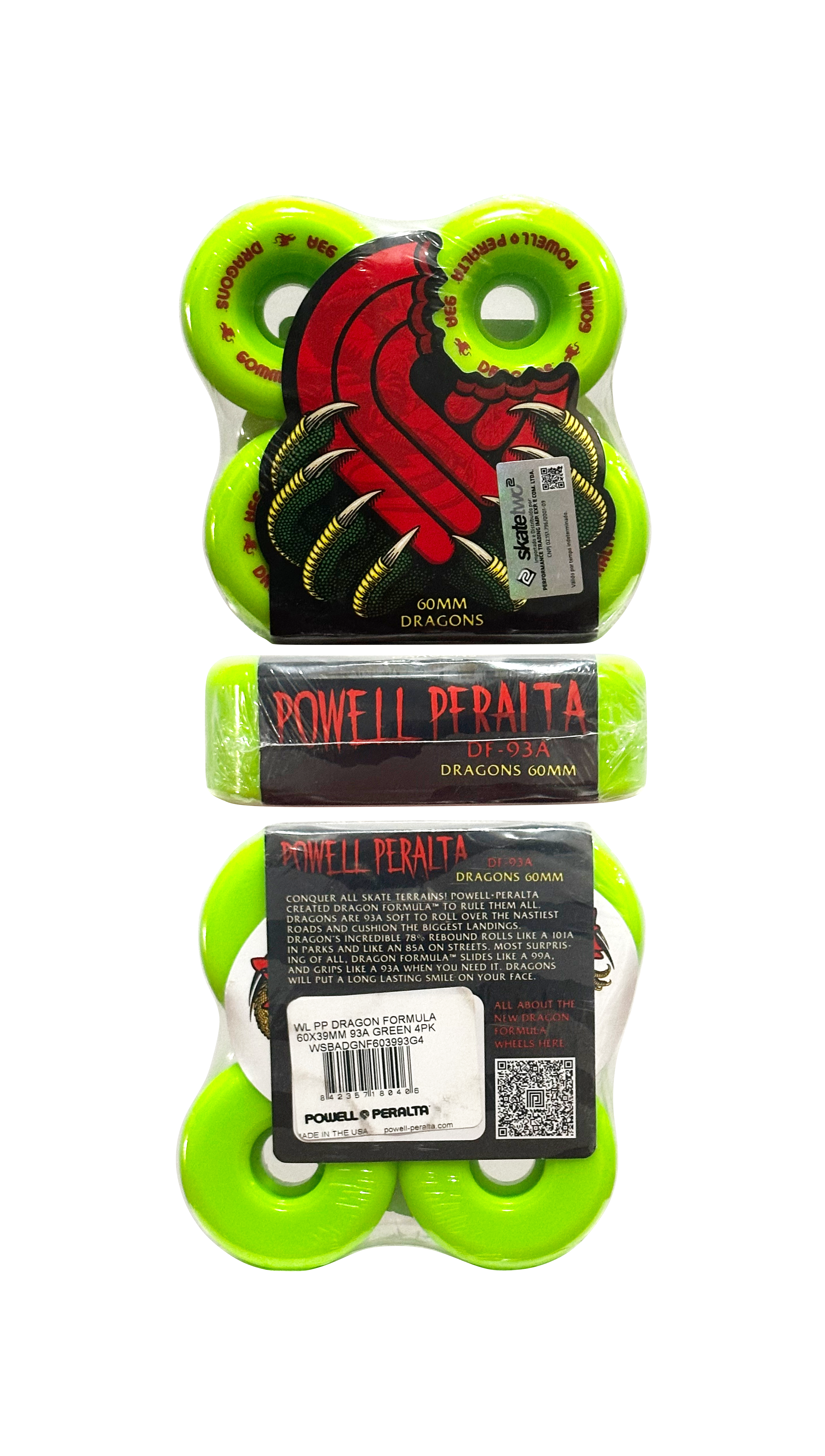 Roda Powell Peralta Green Dragon Formula 60mm x 39mm 93A