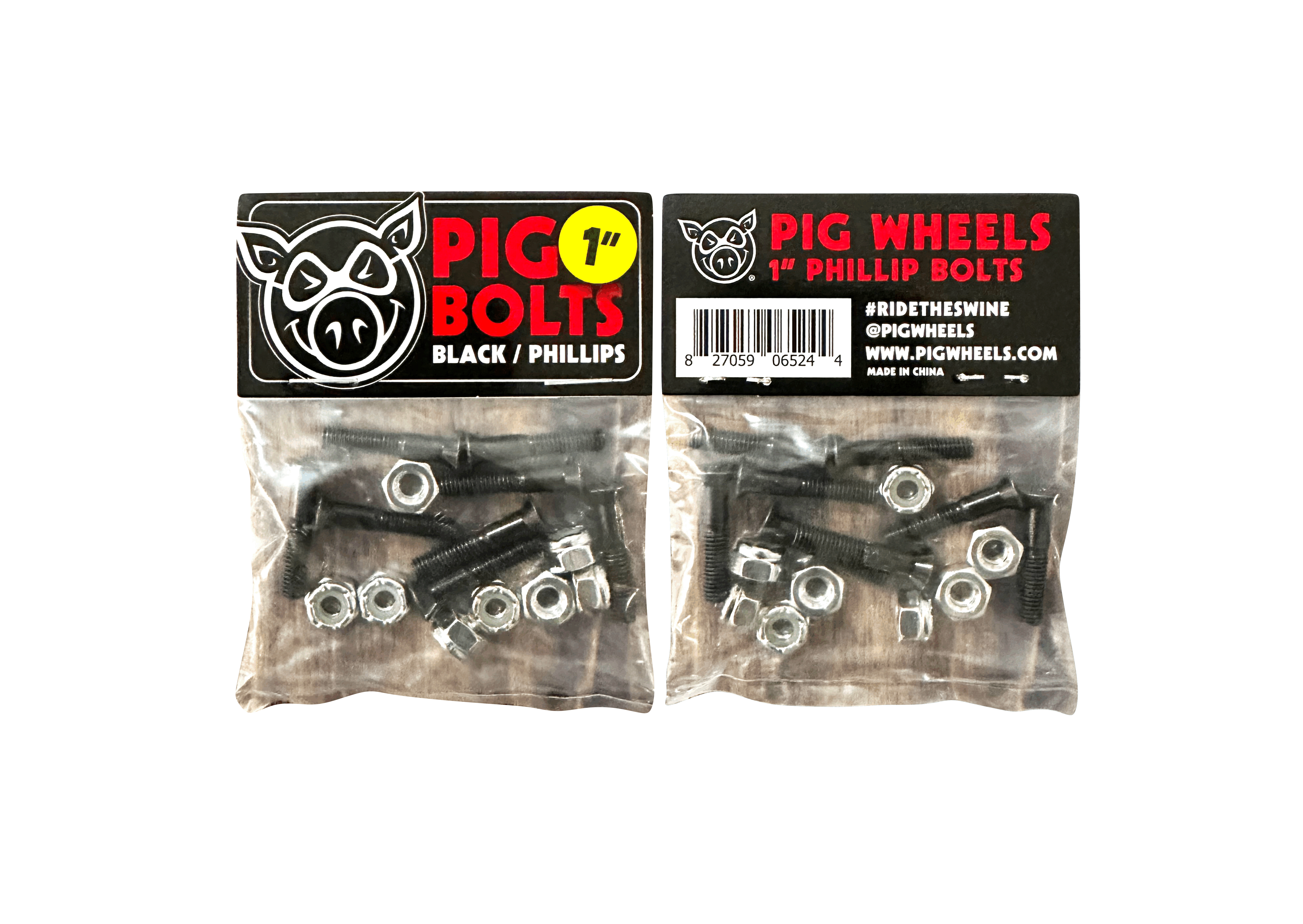 Parafuso de base PIG Black 1 Polegada Phillips